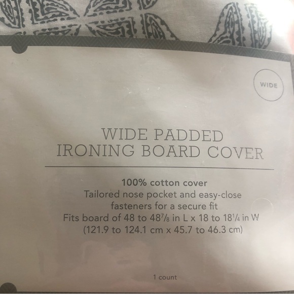New wide ironing board cover. Black/white - Picture 1 of 6